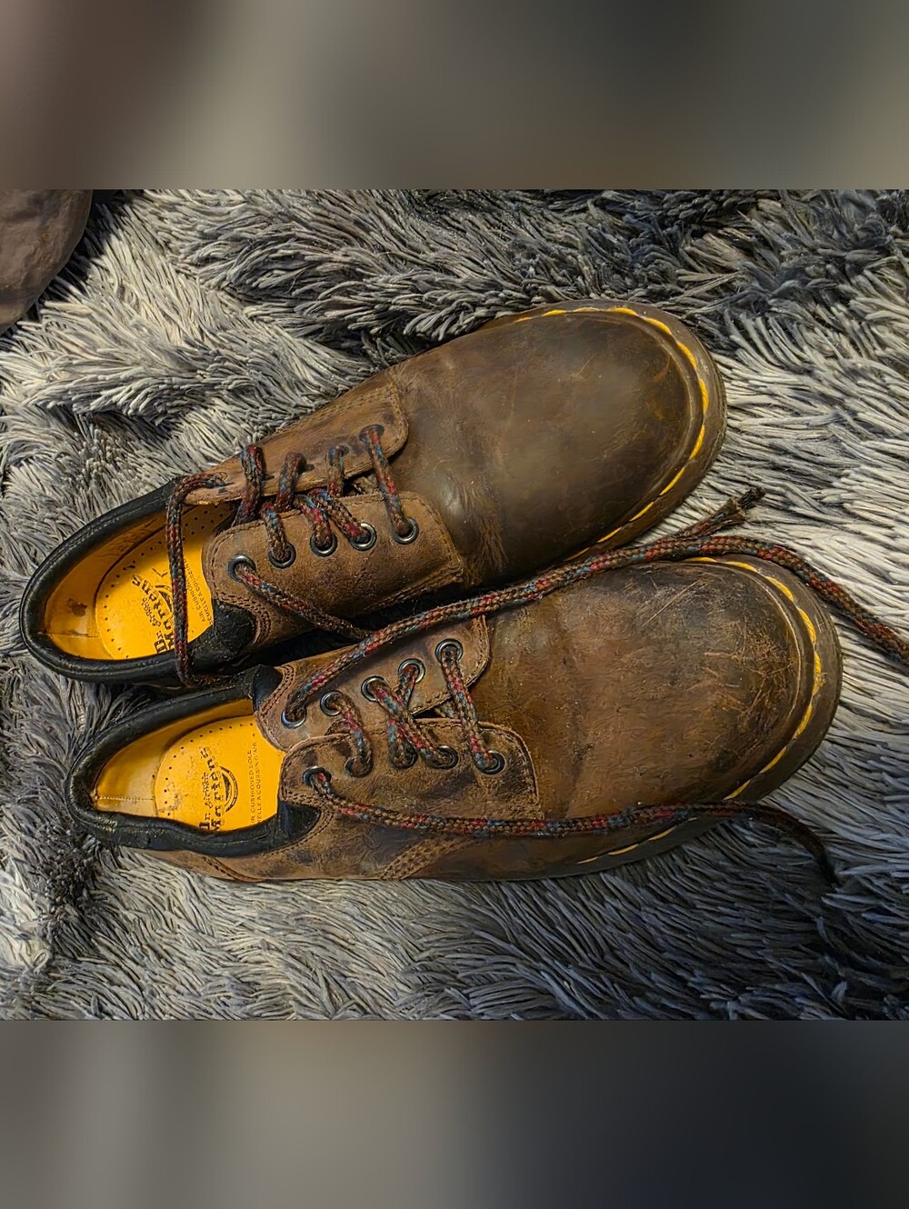 Dr. Martens Brown Leather Lace-Up Oxfords Mens  Size 10